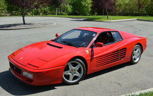 �G�敗 �ǎ��|�X�^�[ (�͂�����V�[����) �t�F���[�� 512TR �v���g�^�C�v ���b�h 1991�N �s�j���t�@���[�i Ferrari �L�����N�� F5TR-004W2 (���C�h�� 603mm×376mm) �����{���� �E�H�[���X�e�b�J�[ �����C