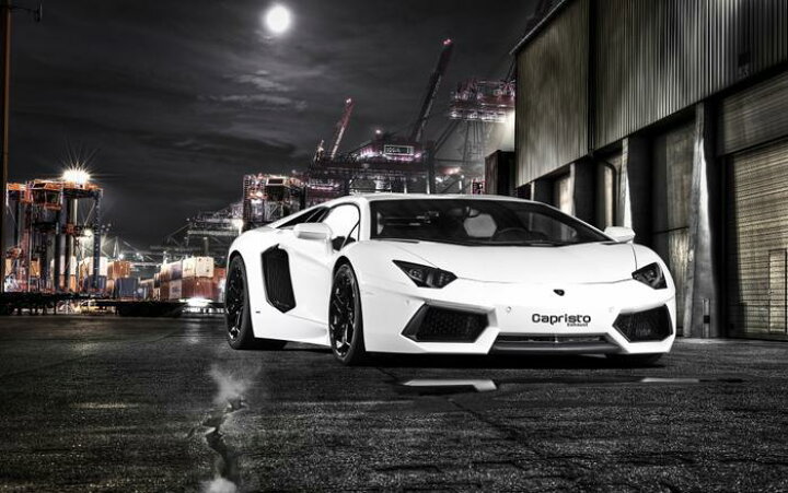 楽天市場 絵画風 壁紙ポスター はがせるシール式 ランボルギーニ アヴェンタドール Lp700 4 白 夜景 キャラクロ Lavd 021w2 ワイド版 603mm 376mm 建築用壁紙 耐候性塗料 インテリア レアルインターショップ