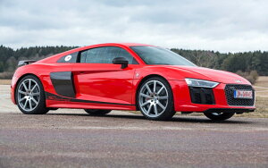 �G�敗 �ǎ��|�X�^�[ (�͂�����V�[����) �A�E�f�B R8 V10 plus �X�[�p�[�`���[�W���[ 2017�N MTM Audi ���b�h �L�����N�� ADR8-008W1 (���C�h�� 921mm×576mm) �����{���� �E�H�[���X�e�b�J�[ �����C�|�X�^