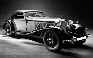�G�敗 �ǎ��|�X�^�[ (�͂�����V�[����) �����Z�f�X �x���c 500K 1935�N ���Ⓖ��8�C��OHV�X�[�p�[�`���[�W���[ M �L�����N�� M50K-002W1 (���C�h�� 921mm×576mm) �����{���� �E�H�[���X�e�b�J�[ ����