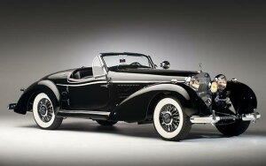 �G�敗 �ǎ��|�X�^�[ (�͂�����V�[����) �����Z�f�X �x���c 540K ���[�h�X�^�[ 1936�N �X�[�p�[�`���[�W���[ �L�����N�� M54K-001W1 (���C�h�� 921mm×576mm) �����{���� �E�H�[���X�e�b�J�[ �����C�|