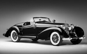 �G�敗 �ǎ��|�X�^�[ (�͂�����V�[����) �����Z�f�X �x���c 540K ���[�h�X�^�[ 1936�N �X�[�p�[�`���[�W���[ M �L�����N�� M54K-002W1 (���C�h�� 921mm×576mm) �����{���� �E�H�[���X�e�b�J�[ �����C