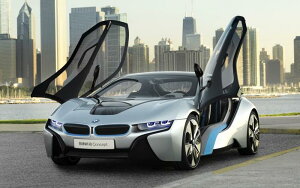 �G�敗 �ǎ��|�X�^�[ (�͂�����V�[����) BMW i8 Concept 2011�N �v���O�C���n�C�u���b�h�E�X�[�p�[�J�[ �L�����N�� BMI8-002W2 (���C�h�� 603mm×376mm) �����{���� �E�H�[���X�e�b�J�[ �����C�|�X�^�[