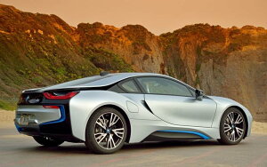 �G�敗 �ǎ��|�X�^�[ (�͂�����V�[����) BMW i8 I12 2015�N �V���o�[ �v���O�C���n�C�u���b�h�E�X�[�p�[�J�[ �L�����N�� BMI8-006W1 (���C�h�� 921mm×576mm) �����{���� �E�H�[���X�e�b�J�[ �����C�|