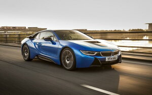 �G�敗 �ǎ��|�X�^�[ (�͂�����V�[����) BMW i8 I12 2014�N �u���[���^���b�N �v���O�C���n�C�u���b�h�E�X�[�p�[�J�[ �L�����N�� BMI8-009W1 (���C�h�� 921mm×576mm) �����{���� �E�H�[���X�e�b�J�[ 
