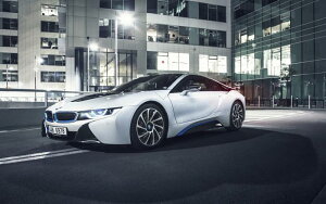 G敗 ǎ|X^[ (͂V[) BMW i8 I12 2014N zCg vOCnCubhEX[p[J[ LN BMI8-010W1 (Ch 921mm×576mm) { EH[XebJ[ C|