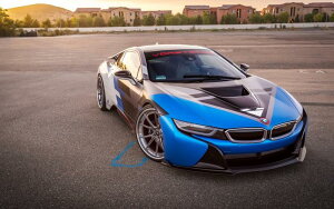�G�敗 �ǎ��|�X�^�[ (�͂�����V�[����) ���H���V���^�C�i�[ BMW i8 VR-E 2016�N �v���O�C���n�C�u���b�h�E�X�[�p�[�J�[ �L�����N�� BMI8-015W1 (���C�h�� 921mm×576mm) �����{���� �E�H�[���X�e�b�J