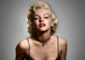 絵画風 壁紙ポスター (はがせるシール式) マリリン モンロー Marilyn Monroe キャラクロ MAM-004A2 (A2版 594mm×420mm) ＜日本製＞ ウォールステッカー お風呂ポスター