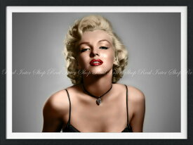 絵画風 壁紙ポスター (はがせるシール式) マリリン モンロー Marilyn Monroe 【額縁印刷／トリックアート】 キャラクロ MAM-004SGF1 (784mm×585mm) ＜日本製＞ ウォールステッカー お風呂ポスター