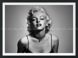 絵画風 壁紙ポスター (はがせるシール式) マリリン モンロー Marilyn Monroe モノクロ 【額縁印刷／トリックアート】 キャラクロ MAM-005SGF1 (784mm×585mm) ＜日本製＞ ウォールステッカー お風呂ポスター