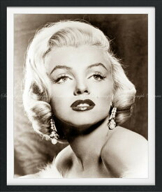 絵画風 壁紙ポスター (はがせるシール式) マリリン・モンロー Marilyn Monroe 1953年 セピア【額縁印刷／トリックアート】キャラクロ MAM-015SGF2 (501mm×594mm) ＜日本製＞ ウォールステッカー お風呂ポスター