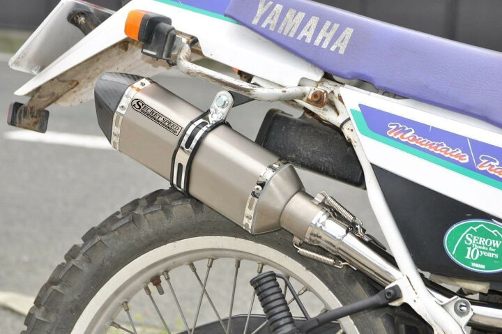 楽天市場】セロー225 バイクマフラー ドライカーボン モタード 異形 