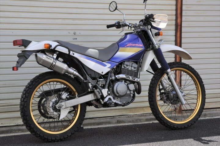 楽天市場】スーパーシェルパ バイクマフラー ソリッド モタード 異形 