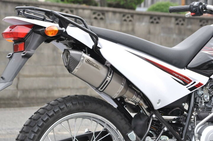 楽天市場】XTZ125 バイクマフラー ドライカーボン モタード 異形 