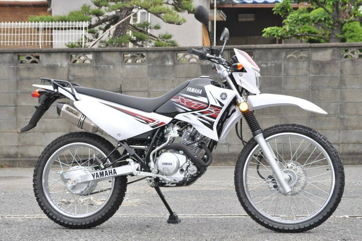 楽天市場】XTZ125 バイクマフラー ドライカーボン モタード 異形 