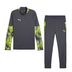 PUMA プーマ INDIVIDUAL CUP TR SUIT 25SS 660192-660201-08 トレーニングスーツ サッカーウエア 上下セット 1/4 ジップ スーツ 特価