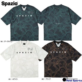 【Spazio スパッツィオ】24SS Vネックオーバーサイズプラシャツ GE-0971 プラクティスシャツ 半袖 サッカーウエア レアルスポーツ