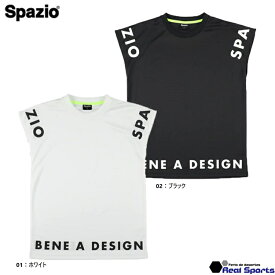 【Spazio スパッツィオ】24SS アラウンドロゴカットオフTシャツ GE-0986 ノースリーブ プラシャツ サッカー レアルスポーツ