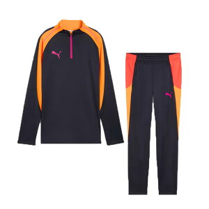 PUMA プーマ INDIVIDUALBLAZE 1/4ジップトップ& TRパンツ 25AW 659906-04 659908-04 上下セット トレーニングウエア サッカー セットアップ ジャージ