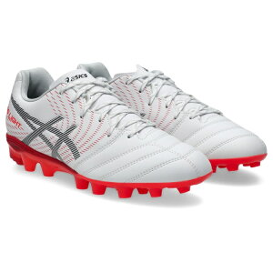 asics �A�V�b�N�X DS LIGHT JR GS WHITE/FLASH RED 1104A054 103 �W���j�A �T�b�J�[�p �X�p�C�N DS���C�g �y �l�H�� ���C�h ���L