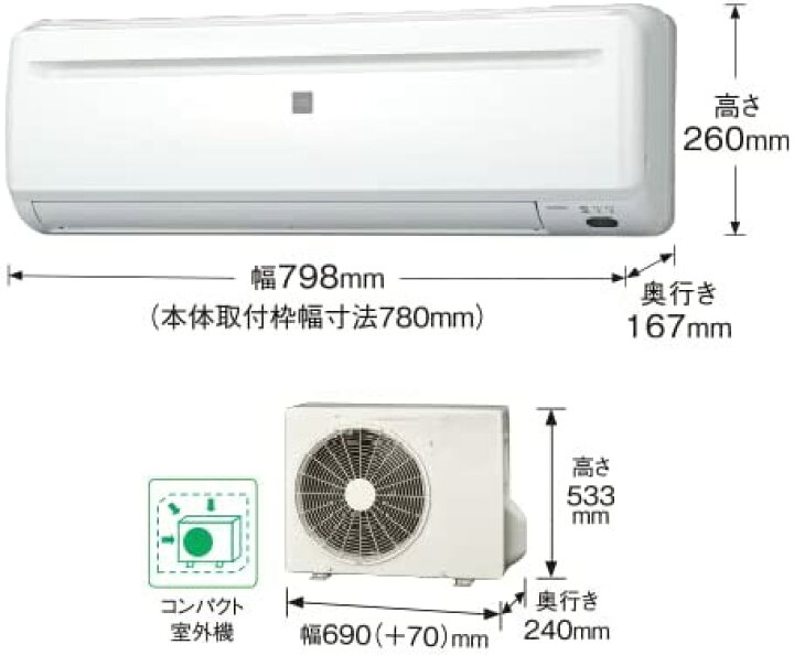 楽天市場】CORONA コロナ RC-2222R-W エアコン 冷房専用 ReLaLa 主に6 