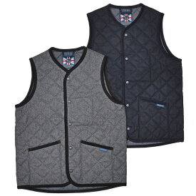 LAVENHAM ラベンハムTHORNHAM ソーンハム ウール ポリエステル キルティング カラーレス ベスト