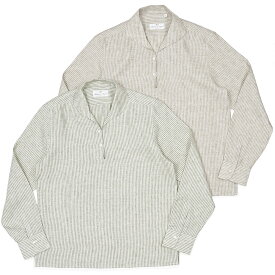 Massimo d'Augusto（マッシモ ダウグスト）ALAMARI リネン ストライプ カプリシャツ
