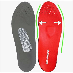 Solestar ソールスター KON2-47-W KONTROL II コントロールインソール ワイドバージョン 47W レッド/グレー