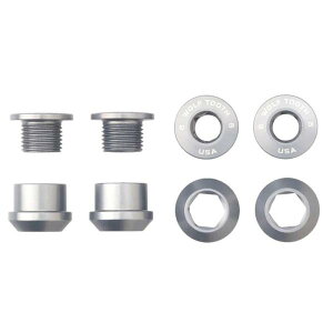 WOLF TOOTH �E���t�g�D�[�X Set of 4 Chainring Bolts+Nuts for 1X - 4 pcs. 6mm �`�F�[�������O�{���g ���[�V���o�[