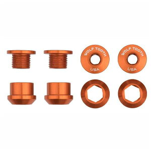 WOLF TOOTH �E���t�g�D�[�X Set of 4 Chainring Bolts+Nuts for 1X-4pcs 6mm �`�F�[�������O�{���g �i�b�g �I�����W