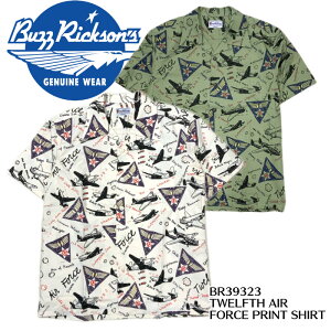 �yBuzz Rickson's �o�Y���N�\���Y�z�V���c/ BR39323 / BUZZ RICKSON'S TWELFTH AIR FORCE PRINT SHIRT ��REAL DEAL/�����Y�V���c/�~���^���[/�����V���c