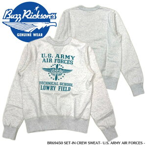 �yBuzz Rickson's �o�Y���N�\���Y�z�X�G�b�g- SET-IN CREW SWEAT SHIRT- U.S. ARMY AIR FORCES -- BR69450 ��REAL DEAL/����/�H�~/�����Y�X�E�F�b�g