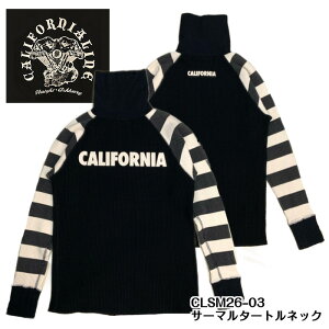 �yCALIFORNIA LINE/�J���t�H���j�A���C���z�T�[�}���n�C�l�b�N/BORDER SLEEVE THERMAL/CLSM26-03��REAL DEALSKULL FLIGHT/�X�J���t���C�g/�A���J�W,���[�^�[�T�C�N��,�n�[���[,�o�C�J�[,�T�[�}��,�{�[�_�[,�p�[