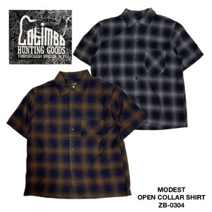 �yCOLIMBO/�R�����{�z�����V���c /ZB-0304/Modest Open Collar Shirt Indigo Ombre Check Smoky Gray Check
