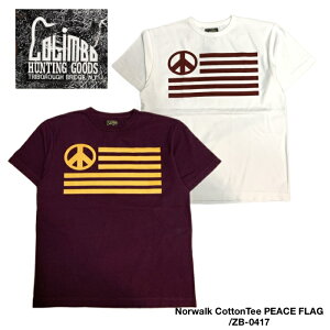 �yCOLIMBO/�R�����{�zT�V���c / ZB-0417/ NORWALK COTTON TEE PEACE FLAG