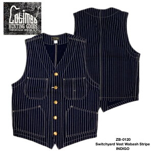 �yCOLIMBO/�R�����{�z�x�X�g/ZB-0120 /Switchyard Vest Wabash Stripe INDIGO