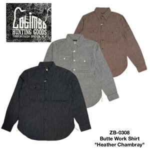 �yCOLIMBO/�R�����{�z�V���c / ZB-0308 Butte Work Shirt -Heather Chambray-