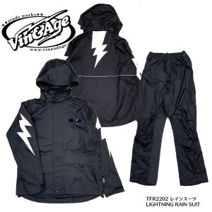 【Vin&Age ヴィンアンドエイジ】レインスーツ/TFR2202 /LIGHTNING RAIN SUIT REAL DEAL