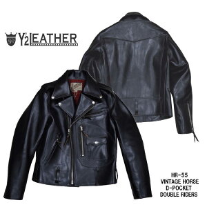 �yY'2 LEATHER/���C�c�[���U�[�z���U�[�W���P�b�g/HR-55 VINTAGE HORSE D-POCKET DOUBLE RIDERS