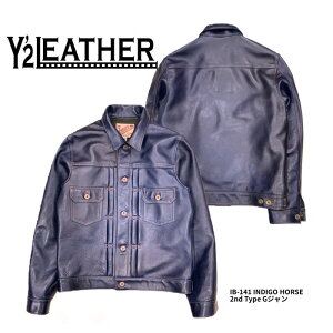 �yY'2 LEATHER/���C�c�[���U�[�z���U�[�W���P�b�g/ IB-141 INDIGO HORSE 2nd Type G�W������REAL DEALY'2�@LEATHER/���C�c�[���U�[/Y2/���C�c�[/�n�[���[/�o�C�J�[/�A���J�W�W����/���U�[�W���P�b�g/�����Y�W��