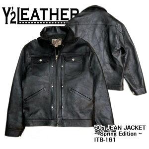 �yY'2 LEATHER/���C�c�[���U�[�z���U�[�W���P�b�g/ IRON TANNED HORSE 60�fS DENIMZIPJACKET/ITB-161