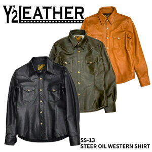 �yY'2 LEATHER/���C�c�[���U�[�z���U�[�V���c/ SS-13 STEER OIL WESTERN SHIRT��REAL DEALY'2�@LEATHER/���C�c�[���U�[/Y2/���C�c�[/�n�[���[/�o�C�J�[/�A���J�W/���U�[�V���c/���U�[�W���P�b�g
