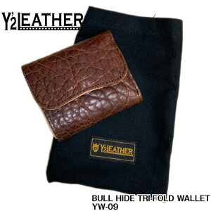 �yY'2LEATHER/���C�c�[���U�[�z�V���[�g�E�H���b�g/BULL HIDE TRI-FOLD WALLET/YW-09��REAL DEALY'2�@LEATHER/���C�c�[���U�[/Y2/���C�c�[/�n�[���[/�o�C�J�[/�A���J�W