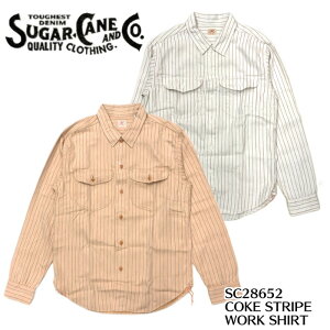 �ySUGAR CANE/�V���K�[�P�[���z�����V���c/SCSC28652 / COKE STRIPE WORK SHIRT (LONG SLEEVE)/SUGAR CANE/�V���K�[�P�[��/�V���c/�A���J�W/�����V���c/�����Y�V���c/���B���e�[�W