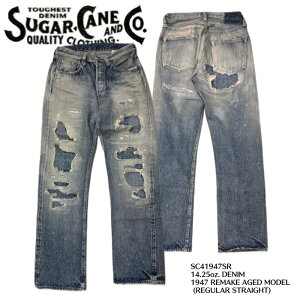 ySUGAR CANE/VK[P[z {g/ SC41947SR / 14.25oz. DENIM 1947 REMAKE AGED MODEL (REGULAR STRAIGHT)
