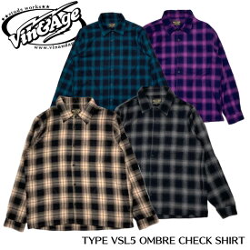 【VIN＆AGE/ヴィン＆エイジ】シャツ/TYPE VSL5 OMBRE CHECK SHIRT！REAL DEAL/ジャケット/メンズジャケット/ミリタリー