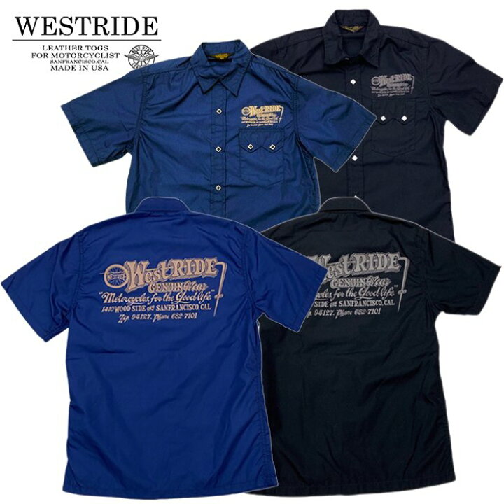 楽天市場】【WESTRIDE/ウエストライド】半袖シャツ/ SNAP WORK SHIRTS 
