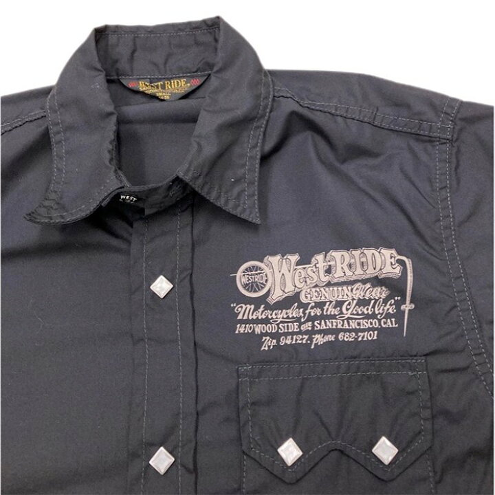 楽天市場】【WESTRIDE/ウエストライド】半袖シャツ/ SNAP WORK SHIRTS 