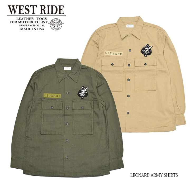 楽天市場】【WEST RIDE/ウエストライド】シャツ/LEONARD ARMY SHIRTS 