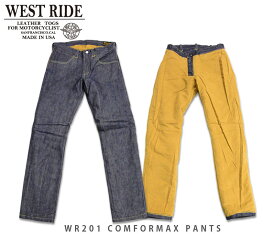 【WESTRIDE/ウエストライド】パンツ/ WR201 COMFORMAX PANTS / BLUE MB1918★REAL DEALWESTRIDE/ウエストライド/新潟/MADE IN NIIGATA/ハーレー/バイカー/アメカジ/モーターサイクル/レーシングダウン